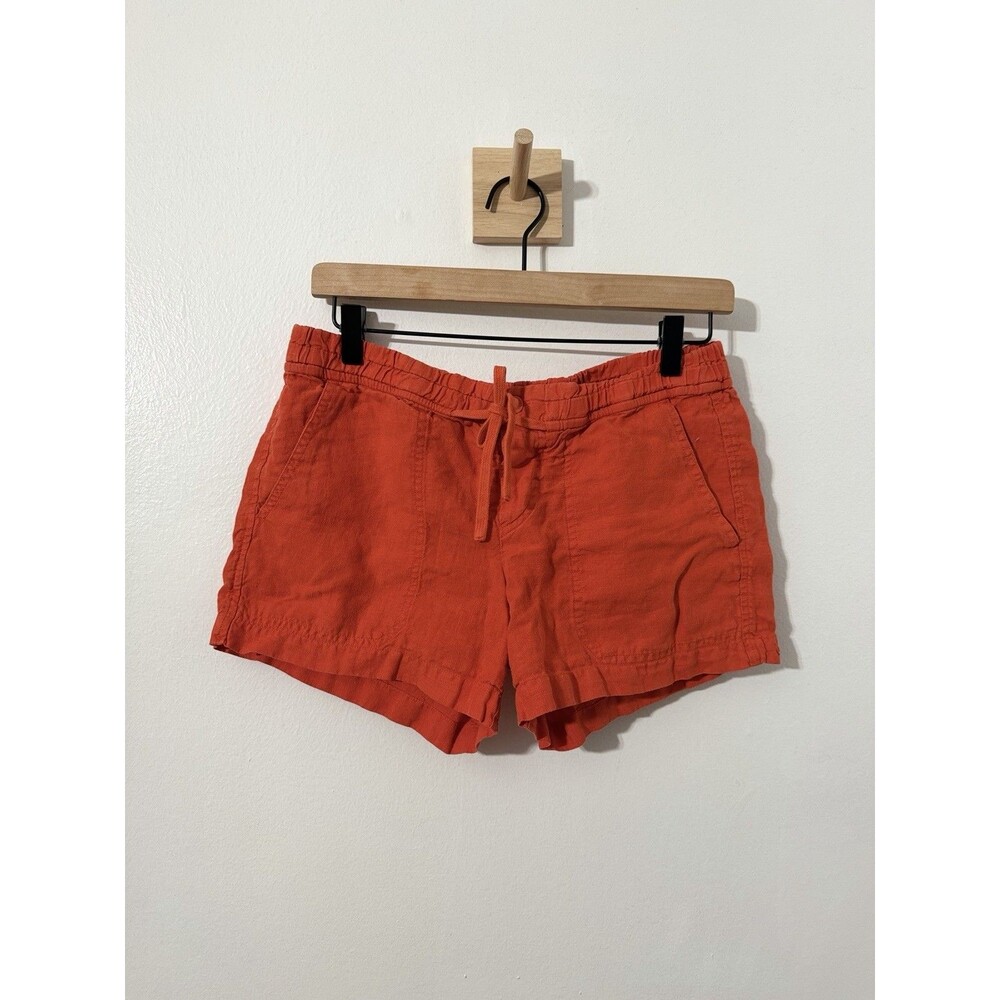 Vince Women’s 100% Linen Pull On Shorts Drawstring Summer Casual Lightweight Sm
